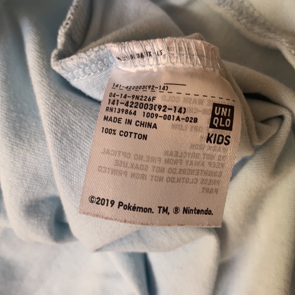 POKÉMON Light Blue Tropical Pikachu Palm Tree Tee, size 13 - Picture 7 of 8